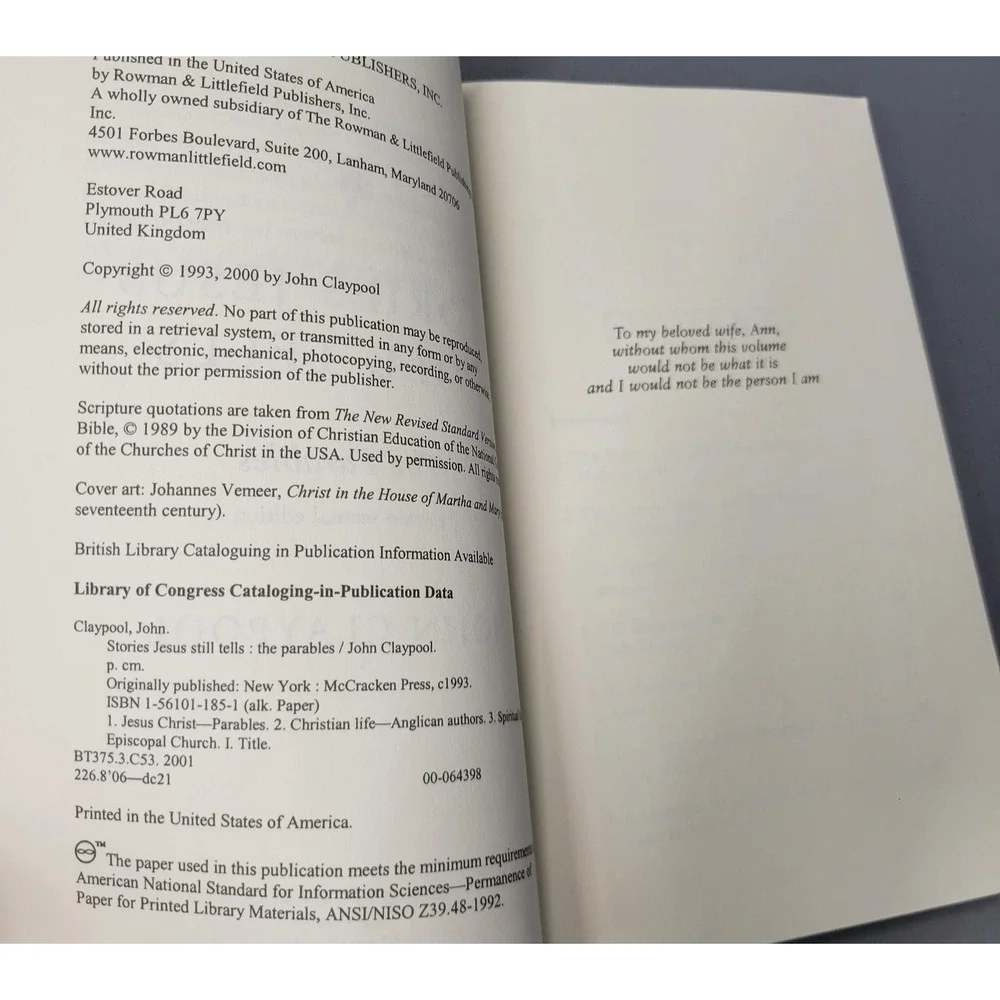 Stories Jesus Still Tells John Claypool Parables‎ Christian Religion Softcover